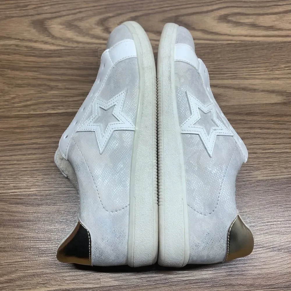 Torrid Low Top Lace Up Sneakers Size 8 W Wide Womens White‎ Star Shoes